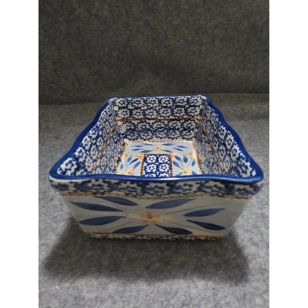 2 Temptations By Tara Old World Blue Scalloped Edge Baking Dishes 1 Qt